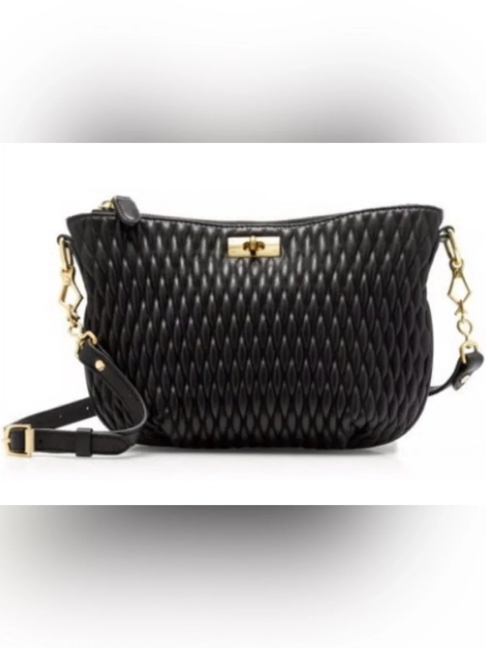 J. Crew Baby Brampton Quilted Leather Hobo Crossbody Bag